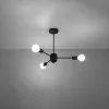 LED függő mennyezeti lámpa LANGO 3xE27 csillár fekete SOLLUX