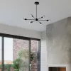 LED függő mennyezeti lámpa LANGO 3xE27 csillár fekete SOLLUX