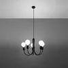 LED függő mennyezeti lámpa PICCOLO 5xE27 csillár fekete SOLLUX