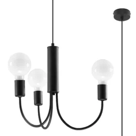   LED függő mennyezeti lámpa PICCOLO 3xE27 csillár fekete SOLLUX