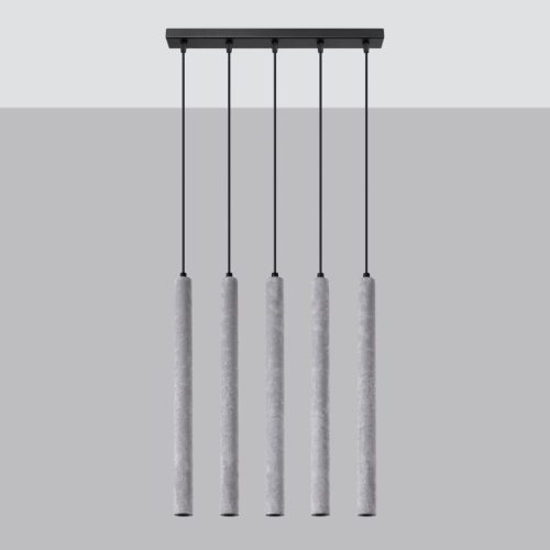 Mennyezeti függőlámpa PASTELO 5L 5xG9 Beton Modern SOLLUX