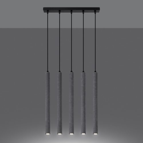 Mennyezeti függőlámpa PASTELO 5L 5xG9 Beton Modern SOLLUX