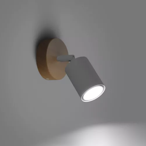 Fali lámpa VERDO GU10 fehér fa Modern SOLLUX