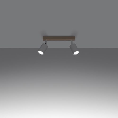 Mennyezeti lámpa VERDO 2 2xGU10 Fehér Fa Modern SOLLUX