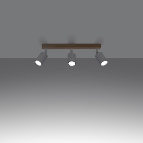 Mennyezeti lámpa VERDO 3L 3xGU10 Fehér Fa Modern SOLLUX