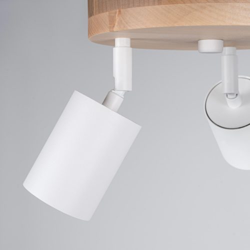 Mennyezeti lámpa VERDO 3P 3xGU10 fehér fa skandináv SOLLUX