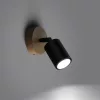 Fali lámpa VERDO GU10 Fekete Fa Modern SOLLUX