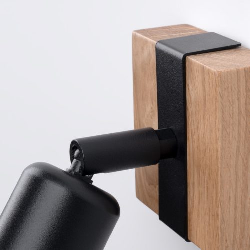 Fali lámpa lámpatest ZUCA E27 fekete fa modern SOLLUX