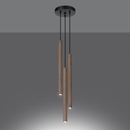 Mennyezeti függőlámpa PASTELO 3P 3xG9 Fa Modern SOLLUX