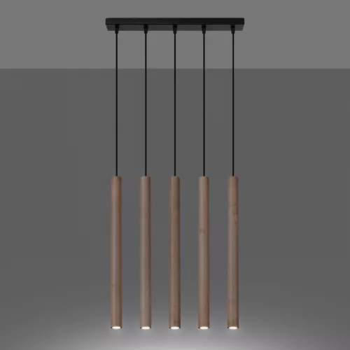 Mennyezeti függőlámpa PASTELO 5L 5xG9 Fa Modern SOLLUX