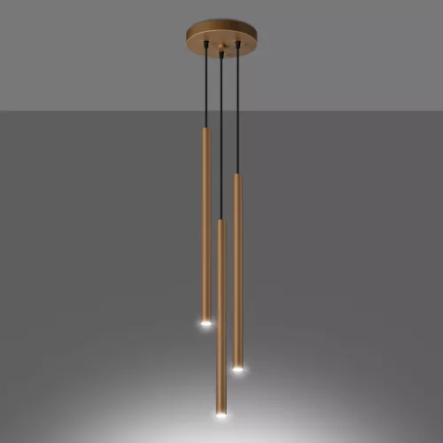 Mennyezeti függőlámpa PASTELO 3P 3xG9 Gold Modern SOLLUX