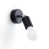Fali lámpa égő FORNES 1 E27 fekete, minimalista SOLLUX