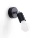 Fali lámpa égő FORNES 1 E27 fekete, minimalista SOLLUX