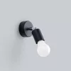Fali lámpa égő FORNES 1 E27 fekete, minimalista SOLLUX