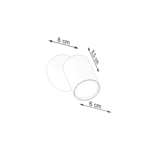 Fali lámpa lámpatest LEMMI 1 GU10 Fehér Minimalista SOLLUX