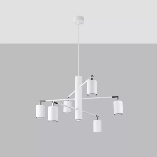 LEMMI 6 Mennyezeti függőlámpa csillár 6xGU10 Fehér Modern SOLLUX