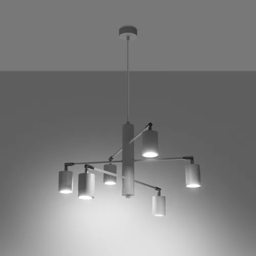 LEMMI 6 Mennyezeti függőlámpa csillár 6xGU10 Fehér Modern SOLLUX