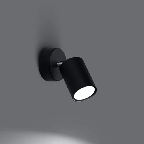 Fali lámpa égő LEMMI 1 GU10 Fekete Minimalista SOLLUX
