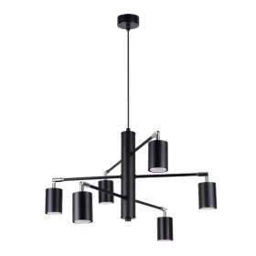  LEMMI 6 Mennyezeti Függesztett Lámpa Csillár 6xGU10 Fekete Modern SOLLUX