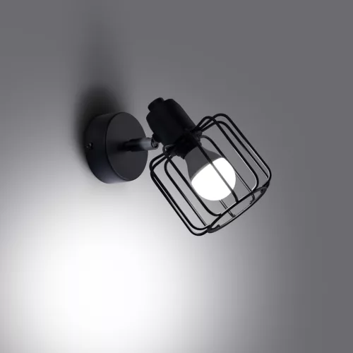 Fali lámpa BELUCI 1 E14 Fekete Modern SOLLUX