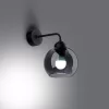 Fali lámpa égő ALINO 1 E27 Fekete Modern SOLLUX