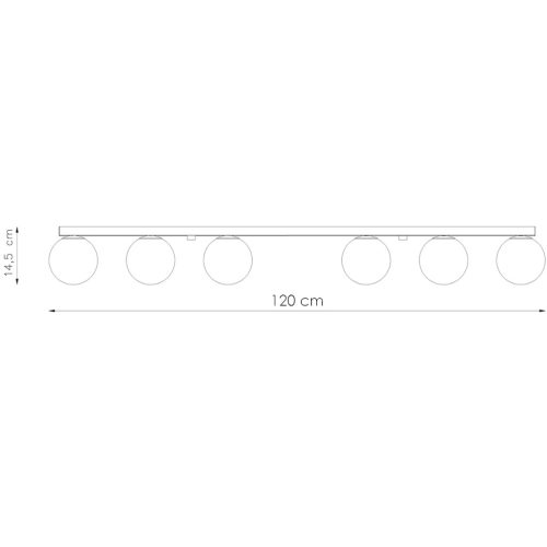 Mennyezeti lámpa YOLI 6 6xG9 Fekete Modern SOLLUX