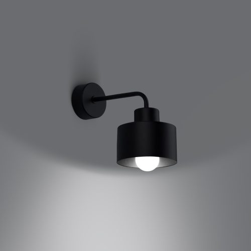 Fali lámpa Sconce SAVAR 1 E27 Fekete Modern SOLLUX