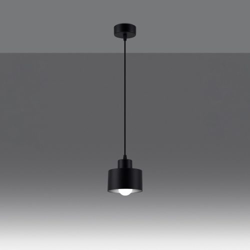 SAVAR 1 E27 fekete modern mennyezeti függőlámpa SOLLUX