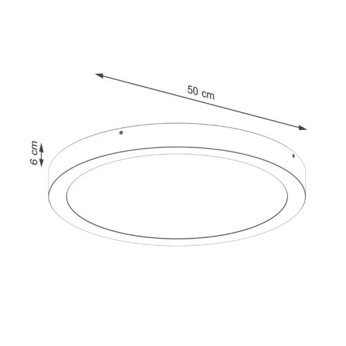 Mennyezeti lámpa ONYX 50 LED 32W 3000K 2539lm Fekete Minimalista SOLLUX