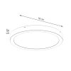 Mennyezeti lámpa ONYX 50 LED 32W 3000K 2539lm Fehér Minimalista SOLLUX
