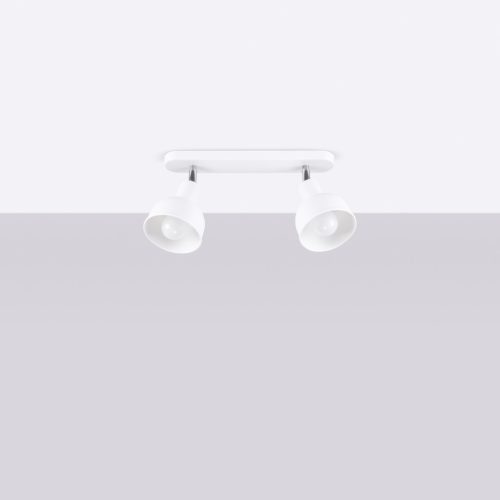 Mennyezeti lámpa ELBA 2xE27 Spotlámpa mozgatható fehér loft SOLLUX