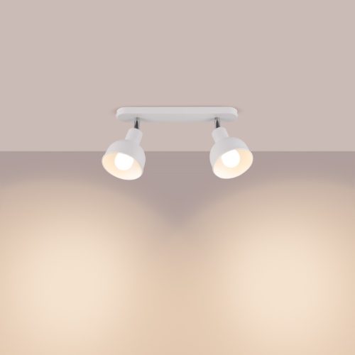 Mennyezeti lámpa ELBA 2xE27 Spotlámpa mozgatható fehér loft SOLLUX