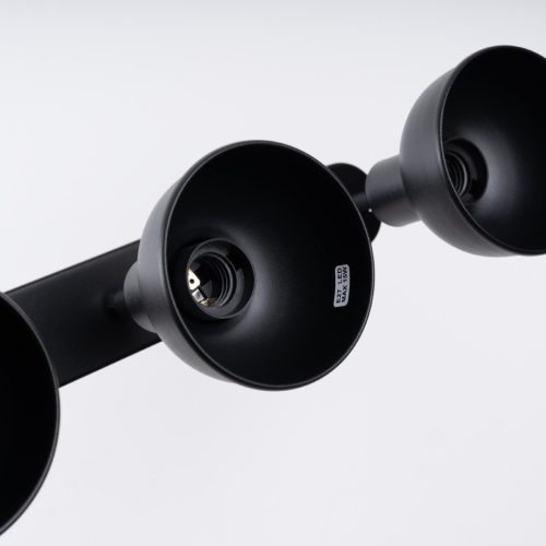 Mennyezeti lámpa ELBA 3xE27 Spotlámpa Mozgatható Fekete Loft SOLLUX