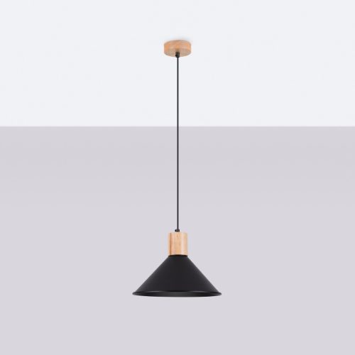 JAGA E27 fekete, skandináv függőlámpa SOLLUX