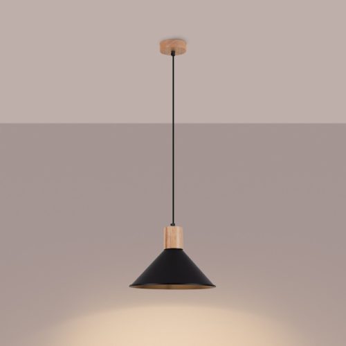 JAGA E27 fekete, skandináv függőlámpa SOLLUX