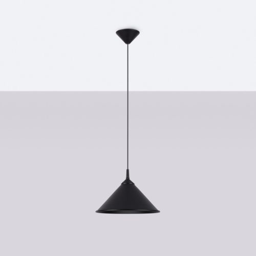 Mennyezeti függőlámpa ZUMA E27 Fekete skandináv SOLLUX