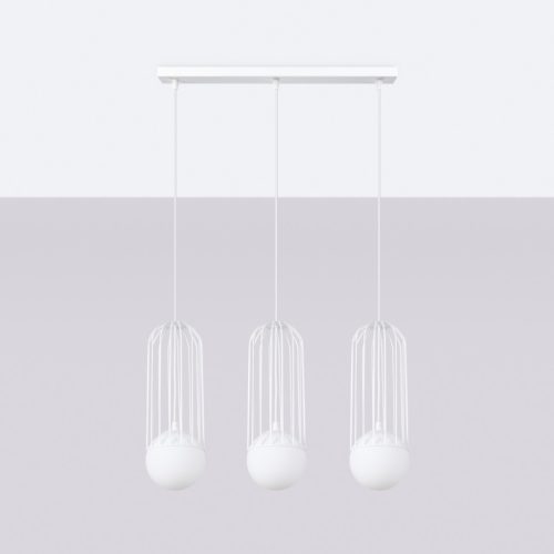 BRINA 3L 3xG9 Mennyezeti függőlámpa Fehér Modern SOLLUX