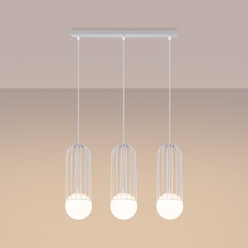 BRINA 3L 3xG9 Mennyezeti függőlámpa Fehér Modern SOLLUX