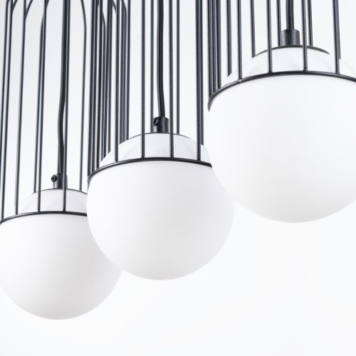 BRINA 3L 3xG9 Fekete Modern mennyezeti függőlámpa SOLLUX