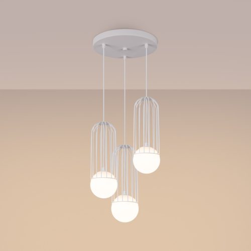 BRINA 3P 3xG9 Mennyezeti függőlámpa Fehér Modern SOLLUX