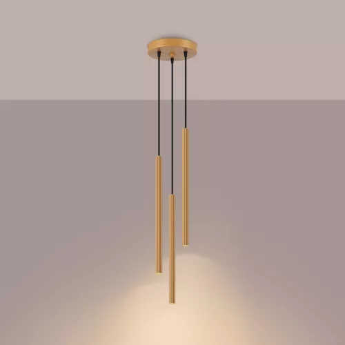 ARCHE 3P 3xG9 Gold Modern mennyezeti függőlámpa SOLLUX