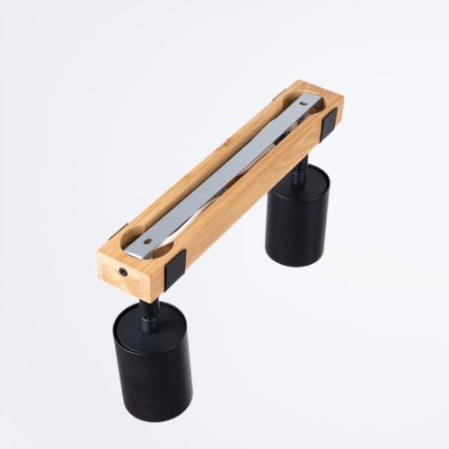 Mennyezeti lámpa FAGER 2xGU10 Spotlámpa mozgatható fekete skandináv SOLLUX