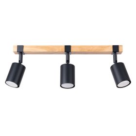   Mennyezeti lámpa FAGER 3xGU10 Spotlámpa mozgatható fekete skandináv SOLLUX