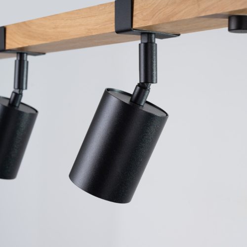 Mennyezeti lámpa FAGER 4L 4xGU10 Spotlámpa mozgatható fekete skandináv SOLLUX