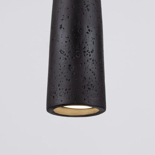 ELECTRA GU10 fekete beton padlás mennyezeti függőlámpa SOLLUX