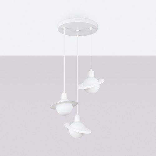 HYPERION 3P 3xG9 fehér modern mennyezeti függőlámpa SOLLUX