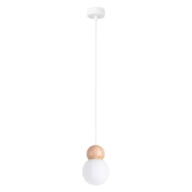   Mennyezeti függőlámpa PEKKA 1 G9 White Wood skandináv SOLLUX