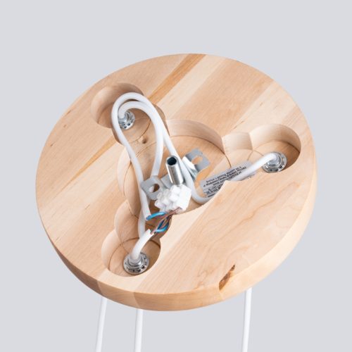 Függesztett mennyezeti lámpa PEKKA 3P 3xG9 fehér fa skandináv SOLLUX