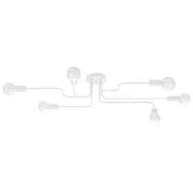 Mennyezeti lámpa HECTOR 6xE27 csillár fehér ipari SOLLUX