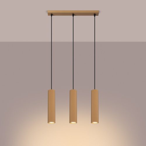 Mennyezeti Lámpa Függő Cső Spot 3x GU10 Arany Szén Deep Space SL.1556 Sollux